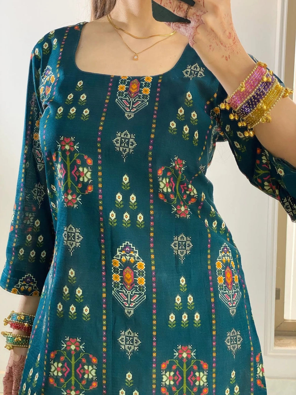 Emerald Farsi Grace – Premium Soft Silk 2-Piece কোড-A2