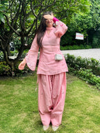 Heart Pink Farsi Salwar Set কোড-A2