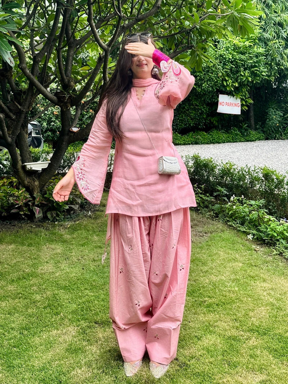 Heart Pink Farsi Salwar Set কোড-A2